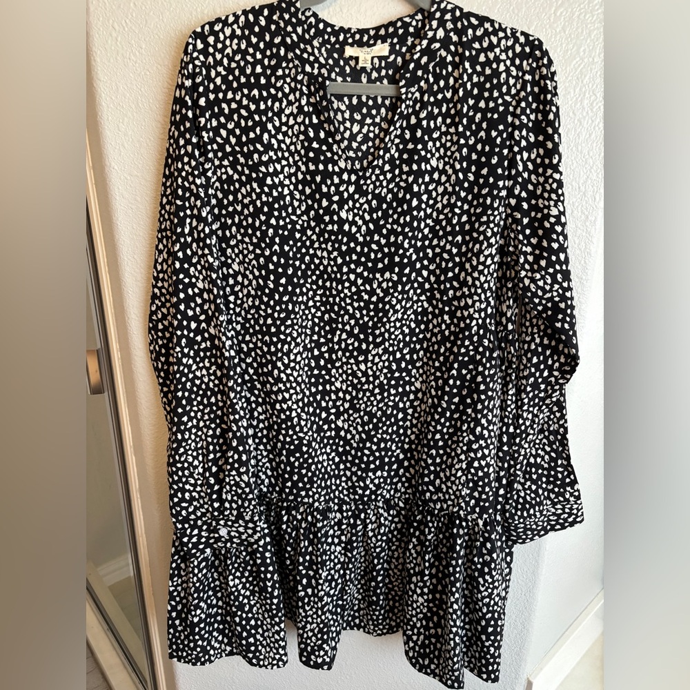 Black and White Patterned Dress